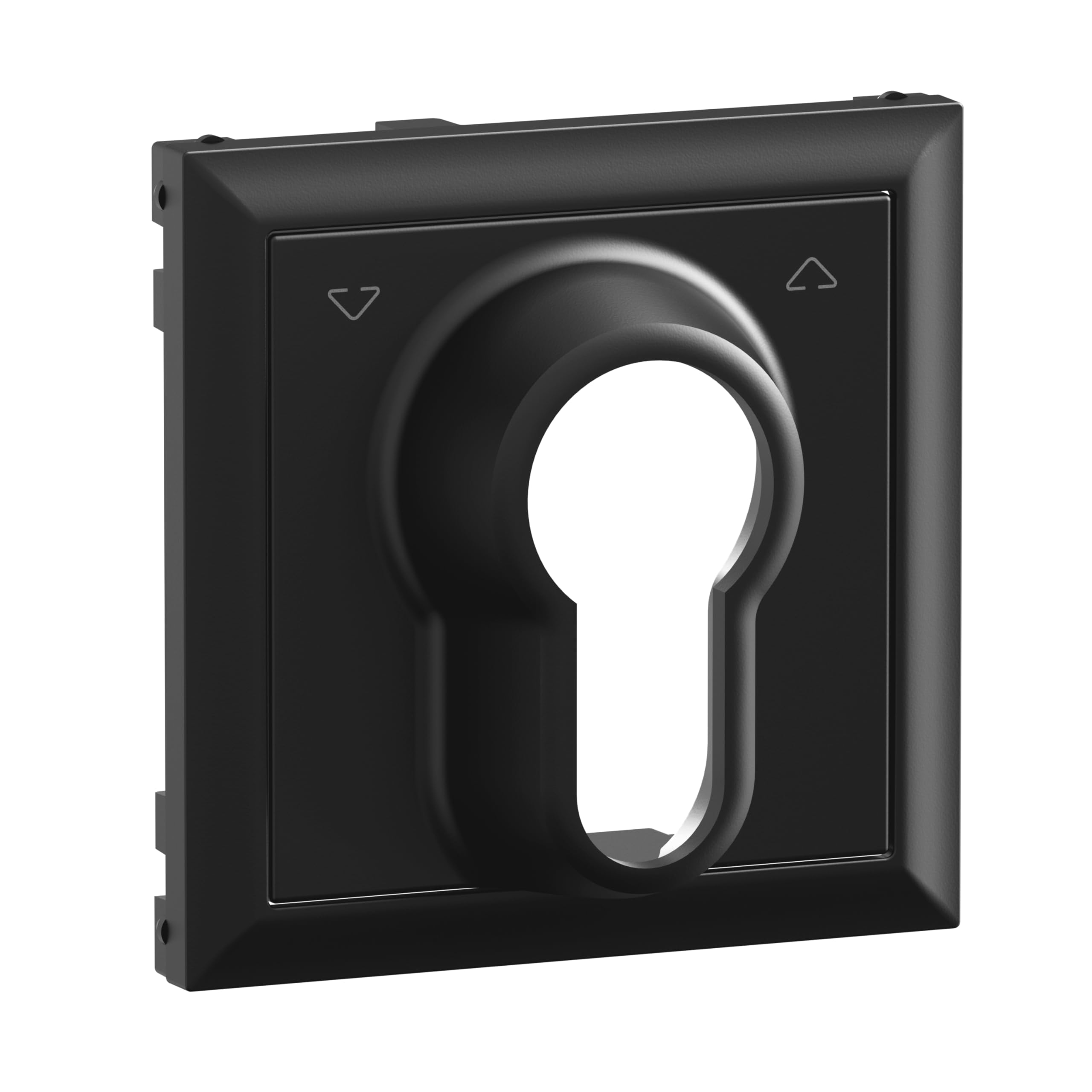 LEGRAND, Seano 765334 Cover for Key Blind Switch with DIN Half Cylinder Black Lacquered