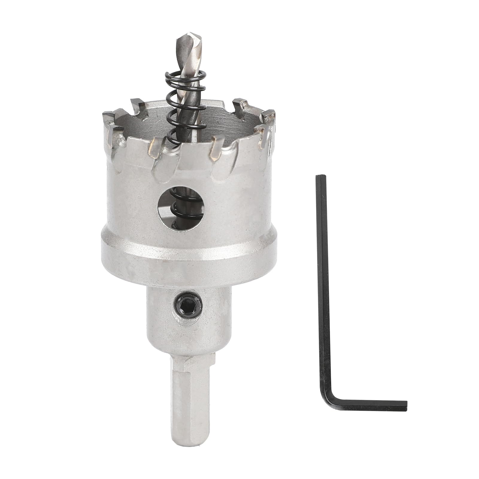 SUQIN Tungsten Carbide Teeth Hole Saw 42mm，TCT Heavy Duty Industrial Grade Hole Cutter For Stainless Steel, Metal, Alloy, Copper,Cast Iron,Wood, Plastics