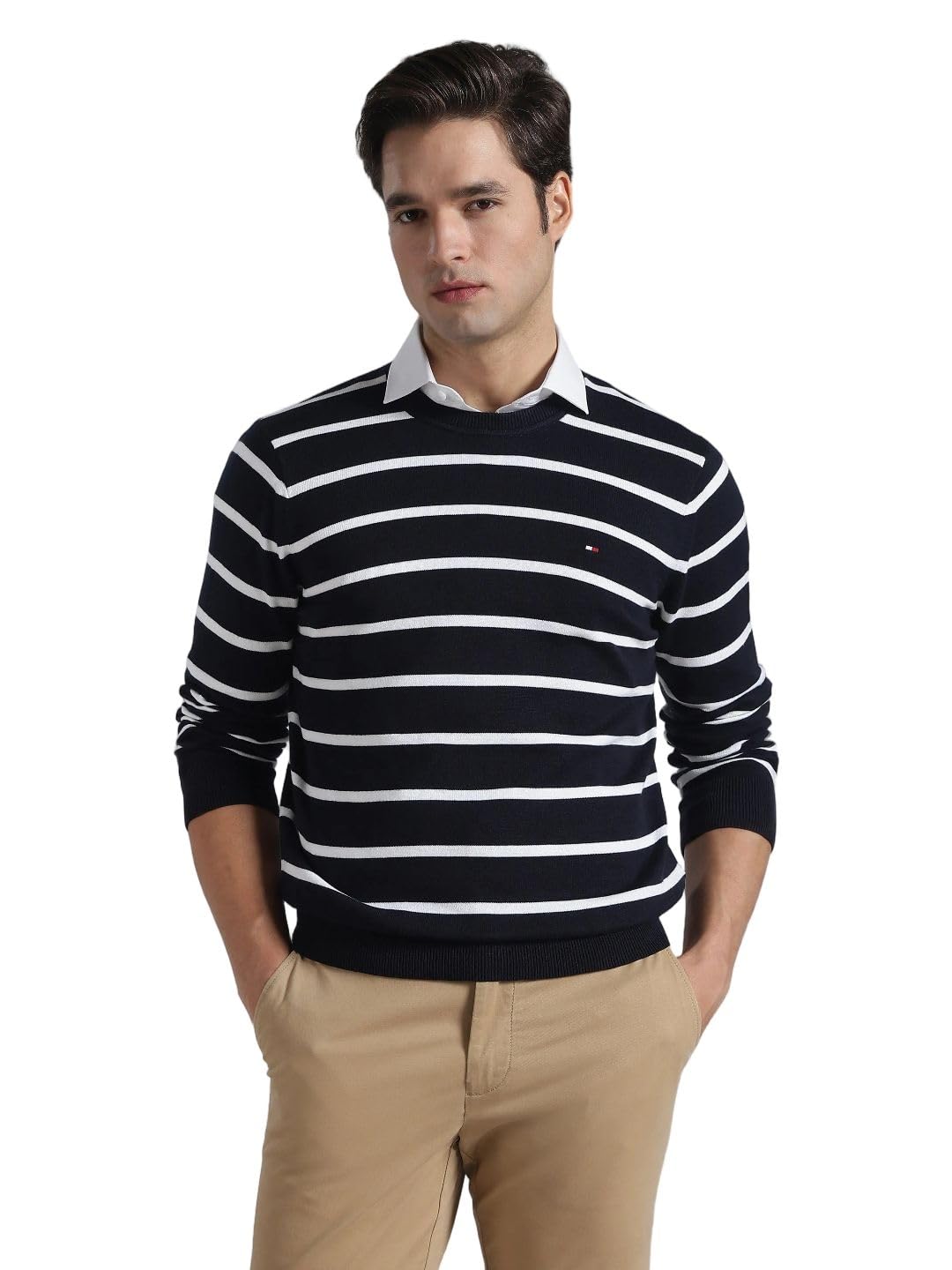 tommy hilfiger Striped Regular Fit Cotton Sweater-picture-56