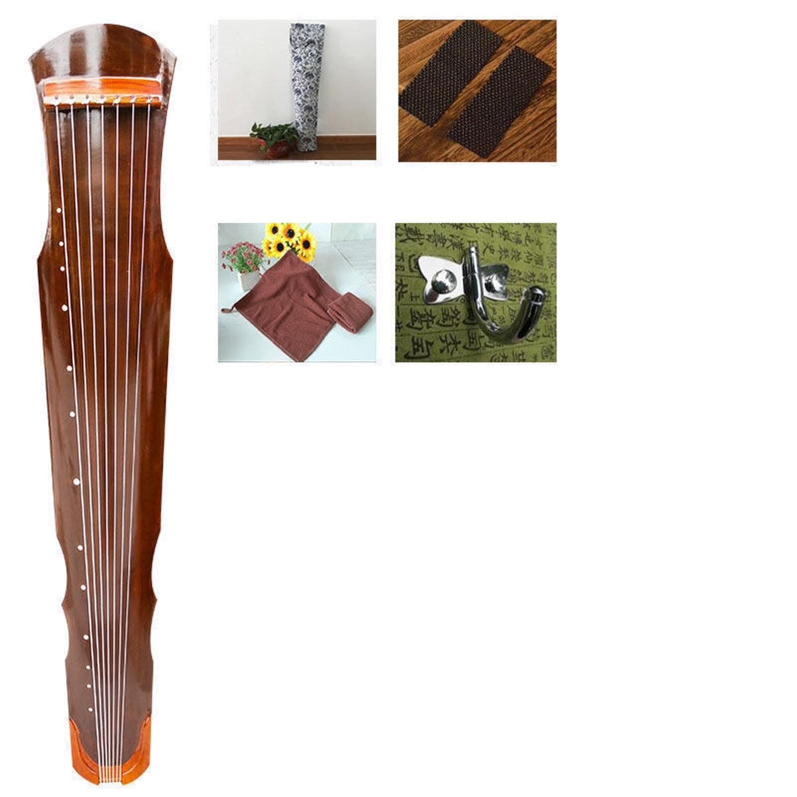 Guqin Musikinstrument Handgefertigtes Guqin Instrument Aus Paulownia Holz Mit Sieben Saiten Für Anfänger Und Erwachsene(Type 7)