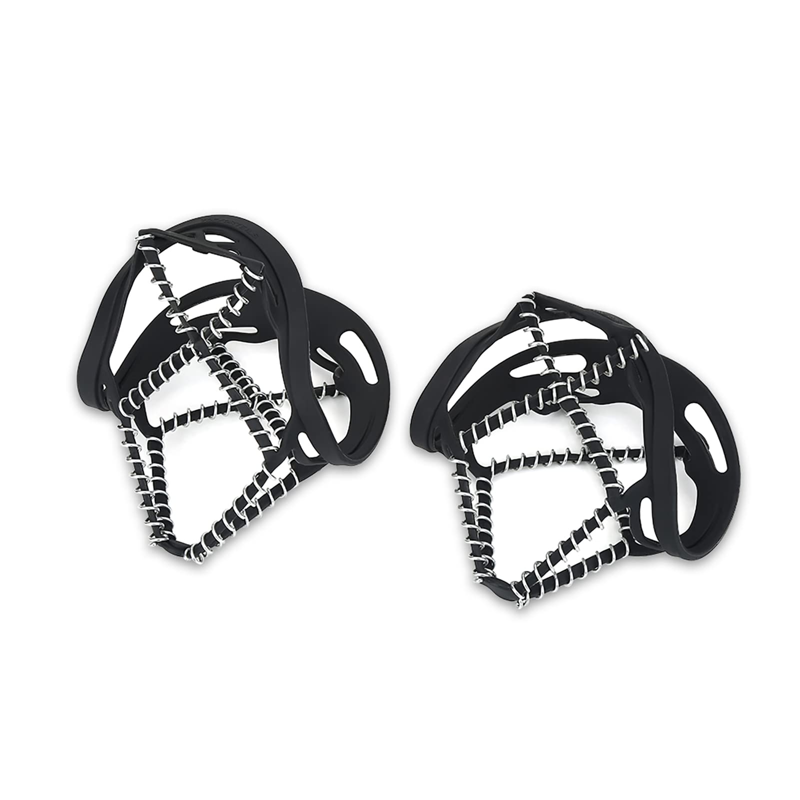 UPALDHOU Snow Antiskid Spikes, Stainless Steel Springs, Rubber Straps, Lightweight Portable Climbing Footwear for EU 35-43