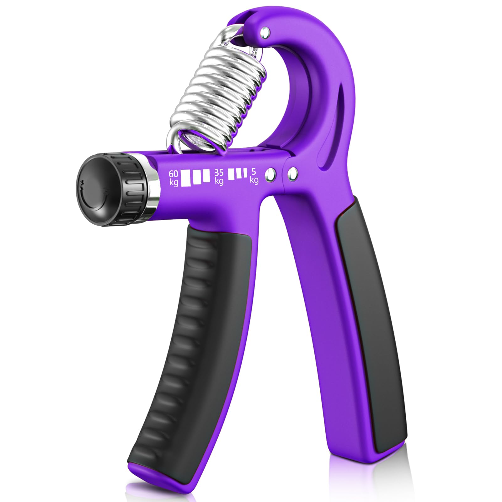 FitBeast Grip Strengthener Forearm Strengthener, Adjustable Hand Grip for Strength Training & Rehabilitation, 5-60 kg Resistance, Ideal for Athletes and Physical Therapy (Purple)