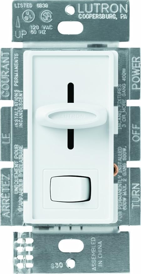 S-10P-WH 1000-Watt Skylark Single-Pole Dimmer, White