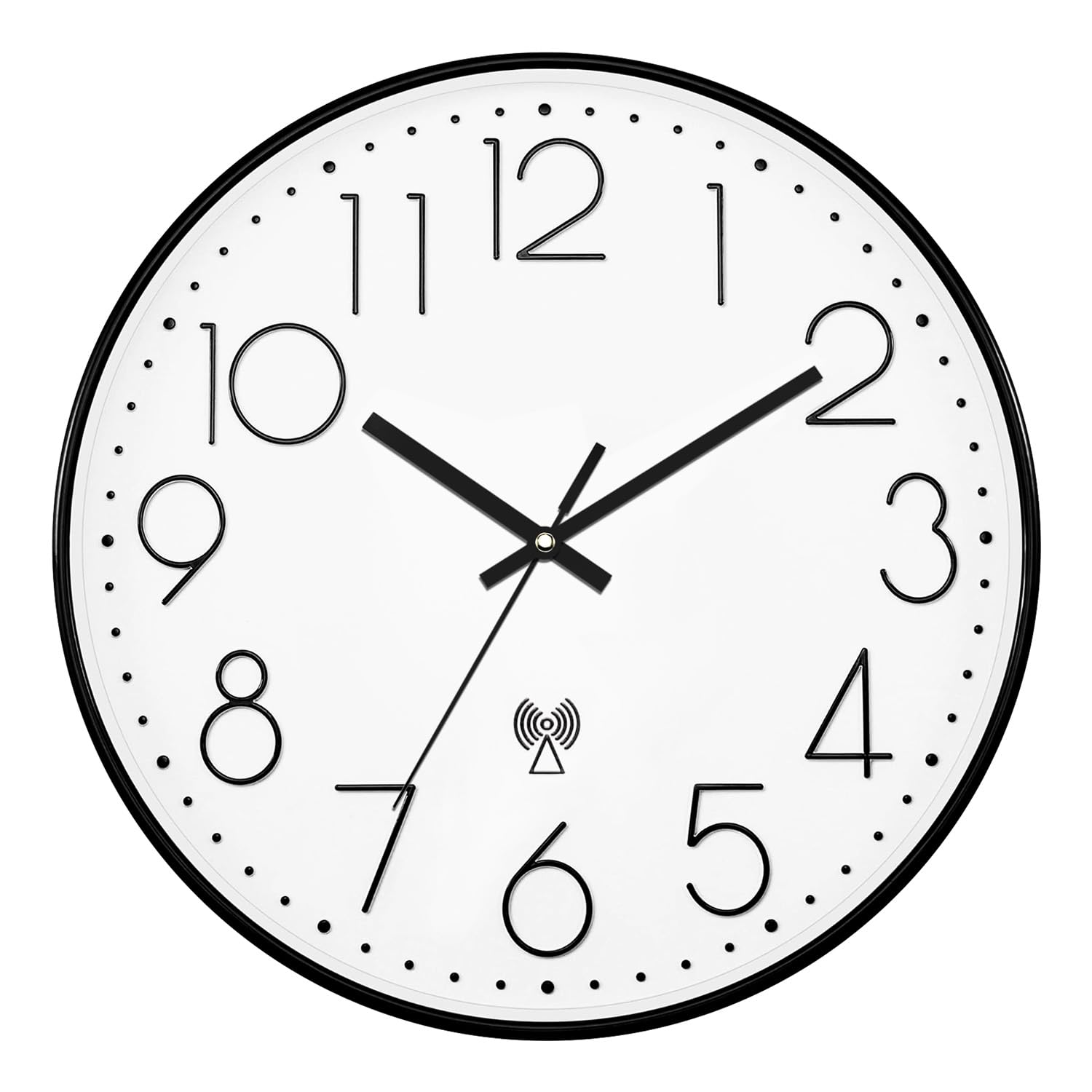 Ziprote Funkuhr 30cm Funk-Wanduhr, Funkuhr Wohnzimmer Einfach zu Lesen, Modern Ohne Tickgeräusche Lautlos Hängeuhr, für Zimmer Zuhause KüChe Schlafzimmer Büro Schule