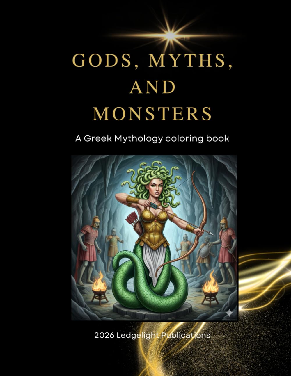 Gods, Myths, and Monsters: A Greek Mythology Coloring Book (The Art of the Muse)