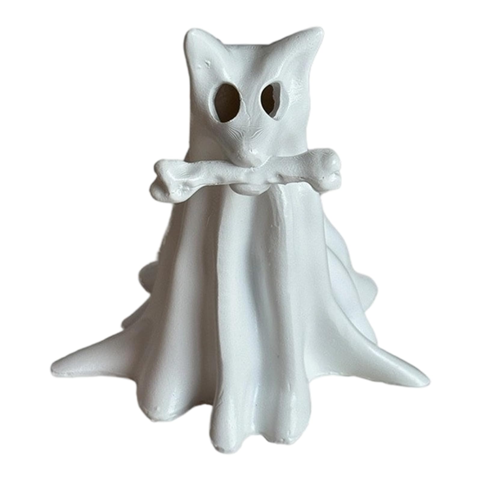 Jazuaiao Halloween Ghosty Dog Decoration Resin Pet Ornament for Party Home Garden Holiday Festival Display Halloween Garden Ghosty Puppy Decoration