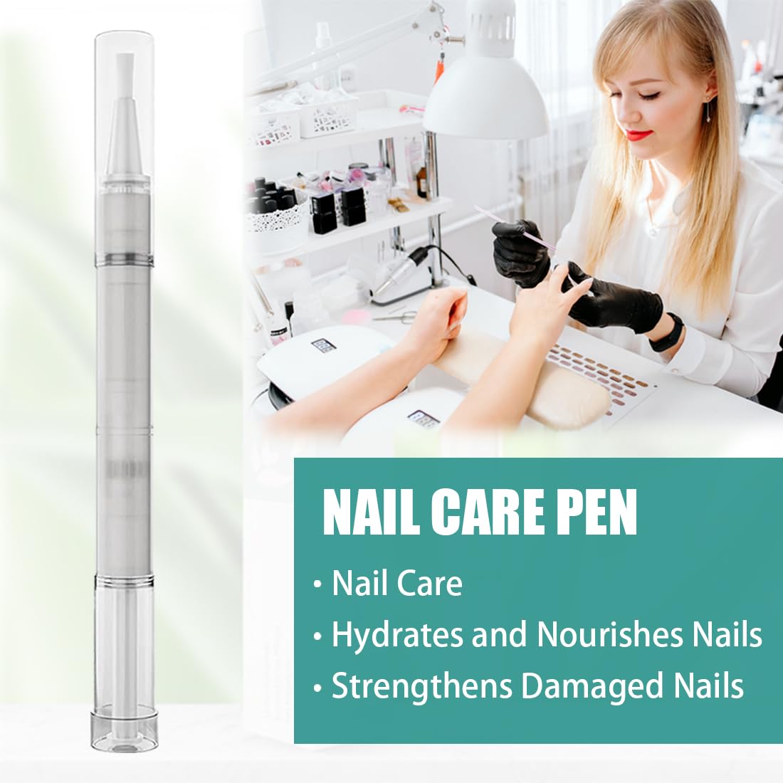Nail Care Pen - Penna per unghie e unghie dei piedi curate, arricchita con olio di tea tree, vitamina E e aloe vera (2 pezzi)
