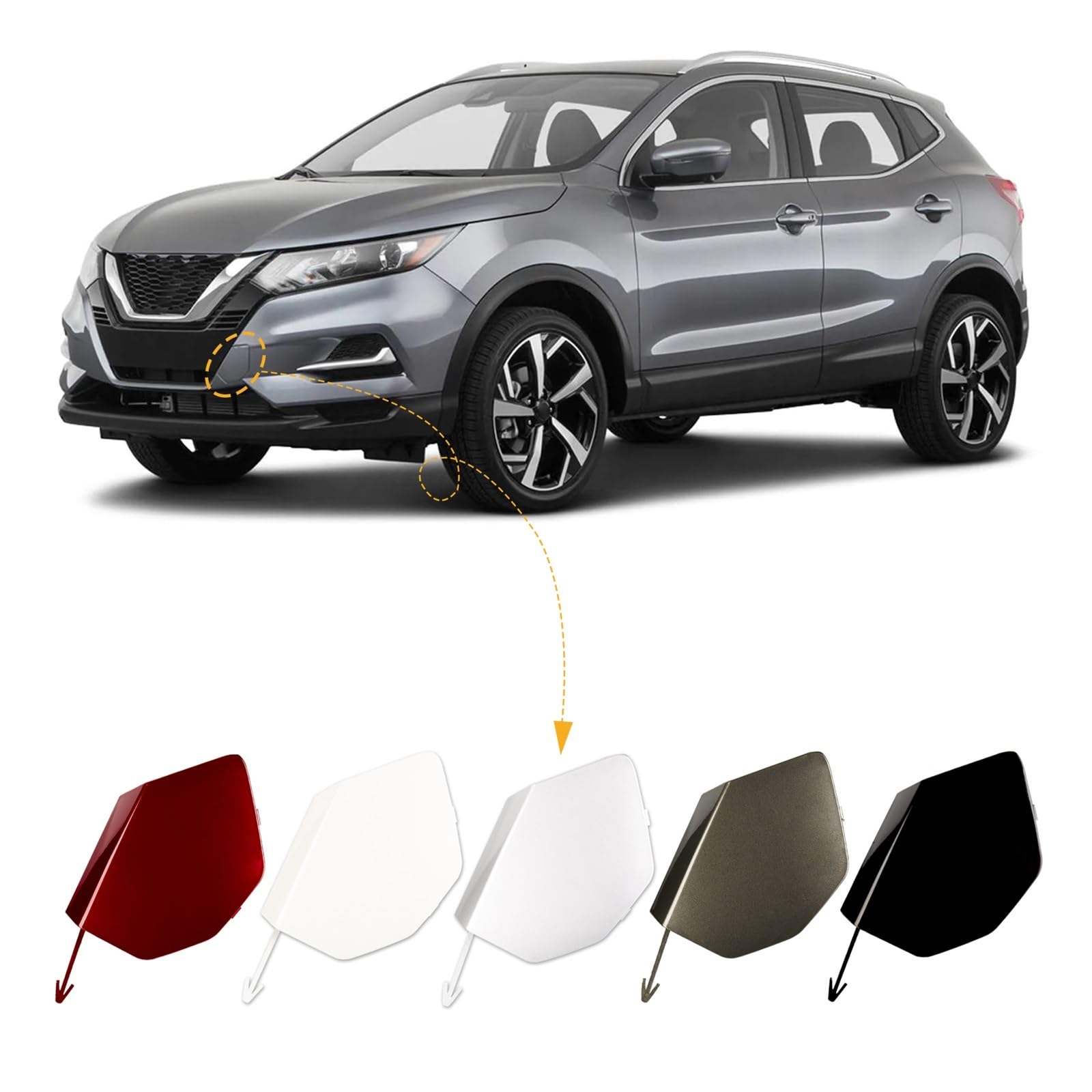 Couvercle Pour Crochet De Remorquage Nissan Qashqai J11 (2014–2018) – Noir ABS – Modèle 850714EA0A - 13