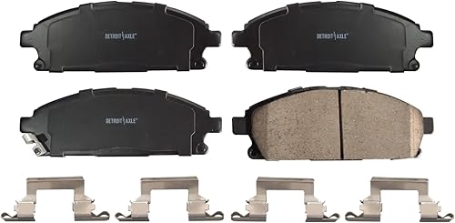 Miniatura 3 de Detroit Axle - Pastillas de freno delanteras para Nissan Pathfinder Quest Infiniti Q45 QX4 X-Trail MDX Pastillas de freno de cerámica premium con