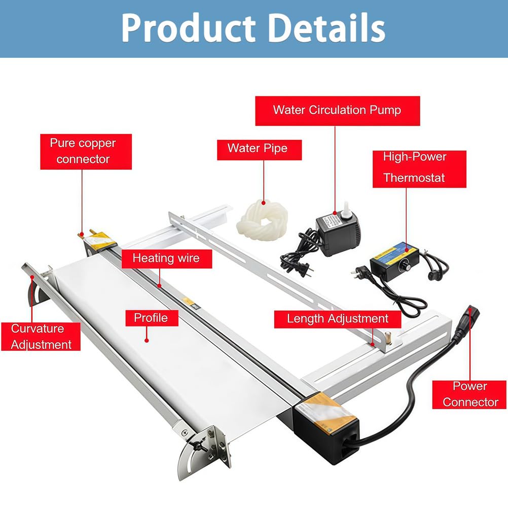 Dobladora de plástico acrílico para fabricación de carteles y fabricación de placas orgánicas