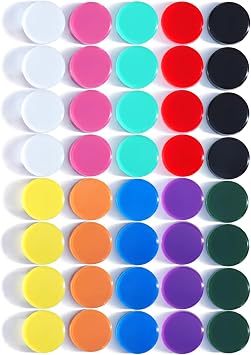 Fridge Magnets, 40PCS 10 Colors Mini Round Heavy Duty for Whiteboard