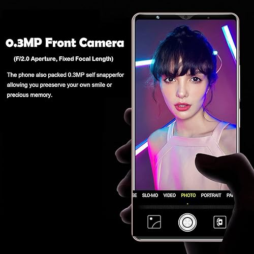Miniatura 6 de ASHATA M12 Ultra desbloqueado Android teléfono celular con reconocimiento facial con pantalla curva HD de 4.45 pulgadas, teléfono móvil de red