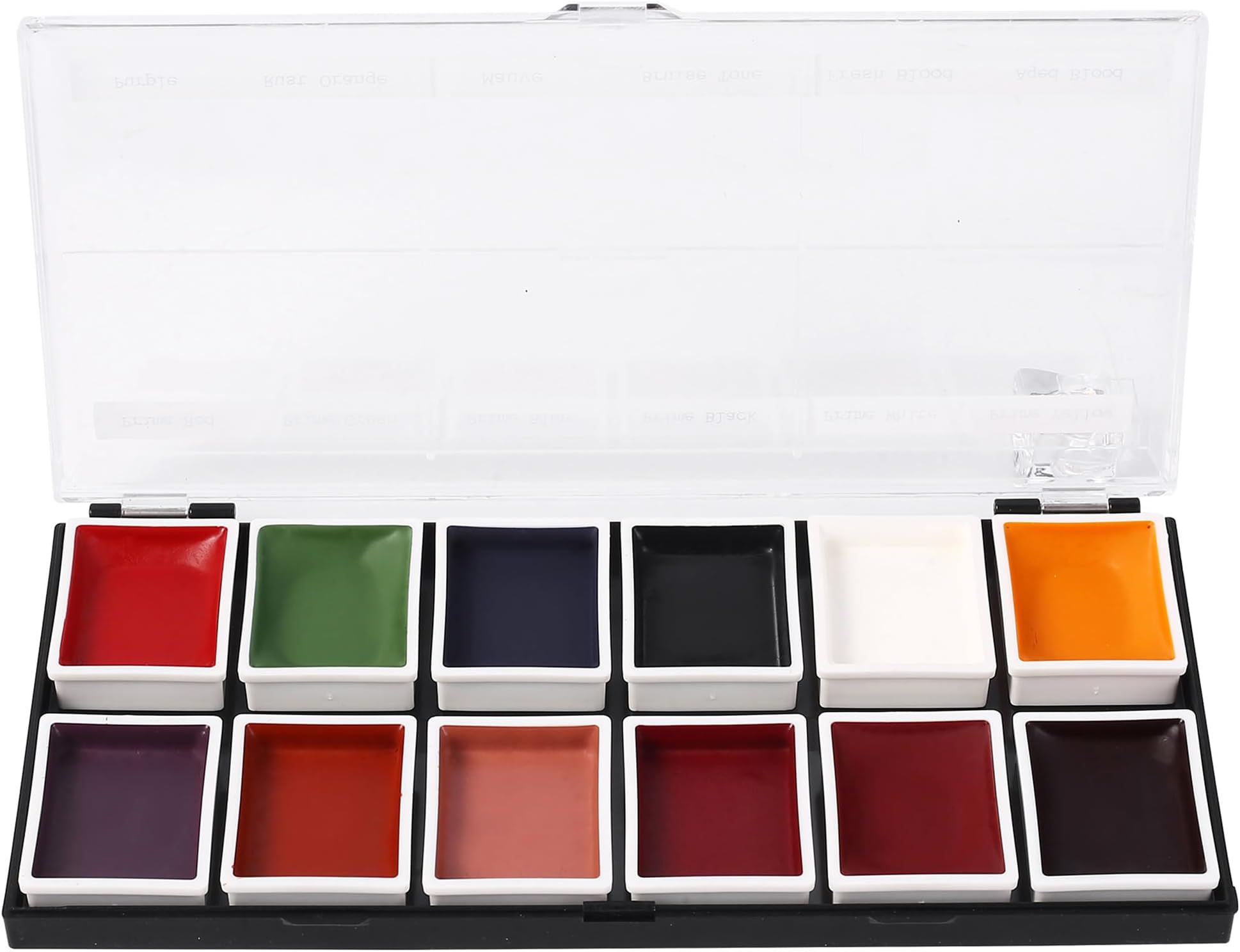 FX 12-Color Alcohol-Activated Makeup Palette | Waterproof SFX Face & Body Paint for Wounds, Bruises & Burns | Professional Stage, Film, Halloween & Cosplay Makeup