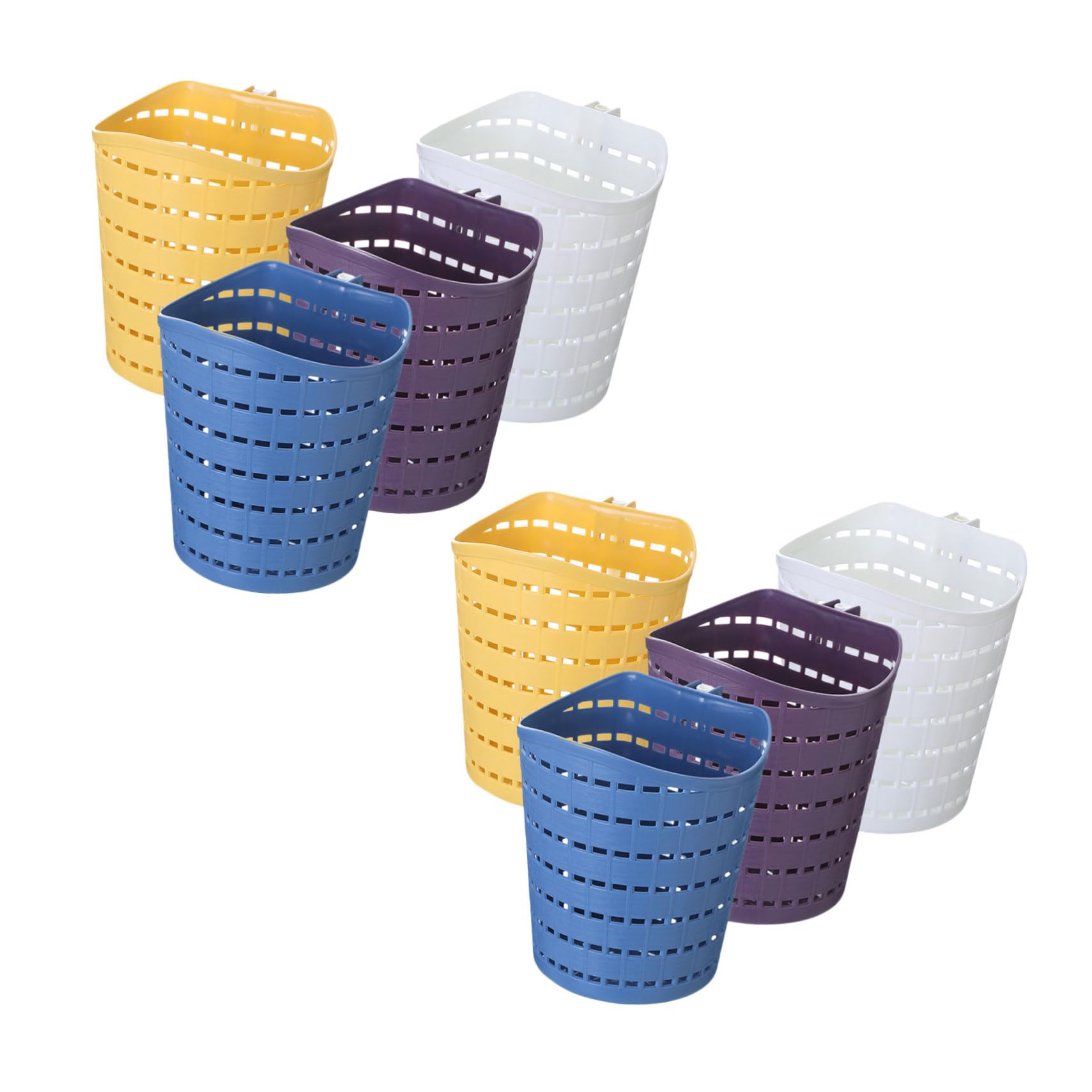 Cestas colgantes de plástico Alipis, pack de 8 organizadores con ganchos para baño y cocina