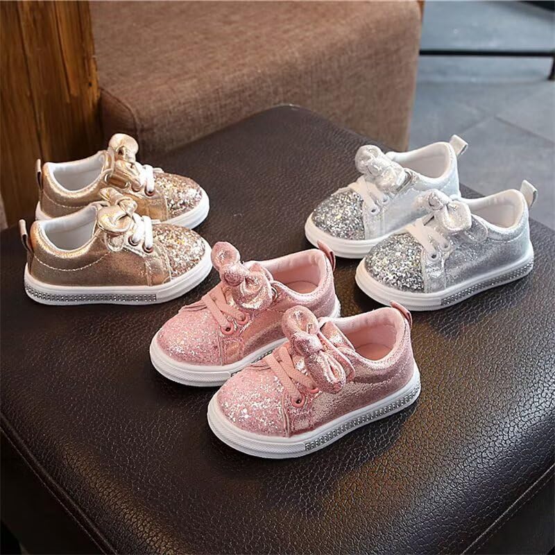 Kids Girl Fashion Lovely Bowknot Casual Sneakers for Outdoor Running Walking Travel School4
