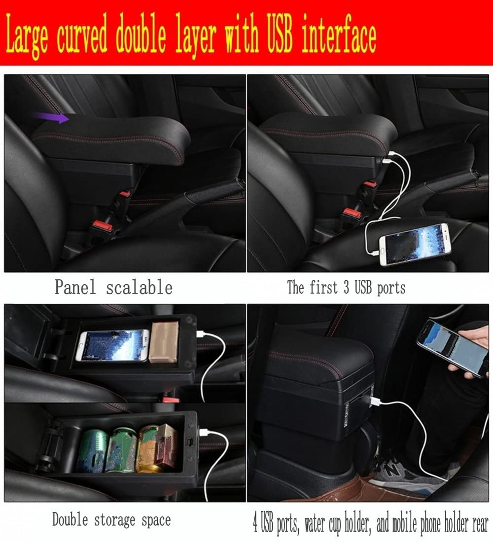 Voiture Accoudoir Boîte Console Centrale Accoudoir Console Centrale Boîte De Rangement USB Pour Nissan Pour Mars Pour Micra K13 MK4 IV