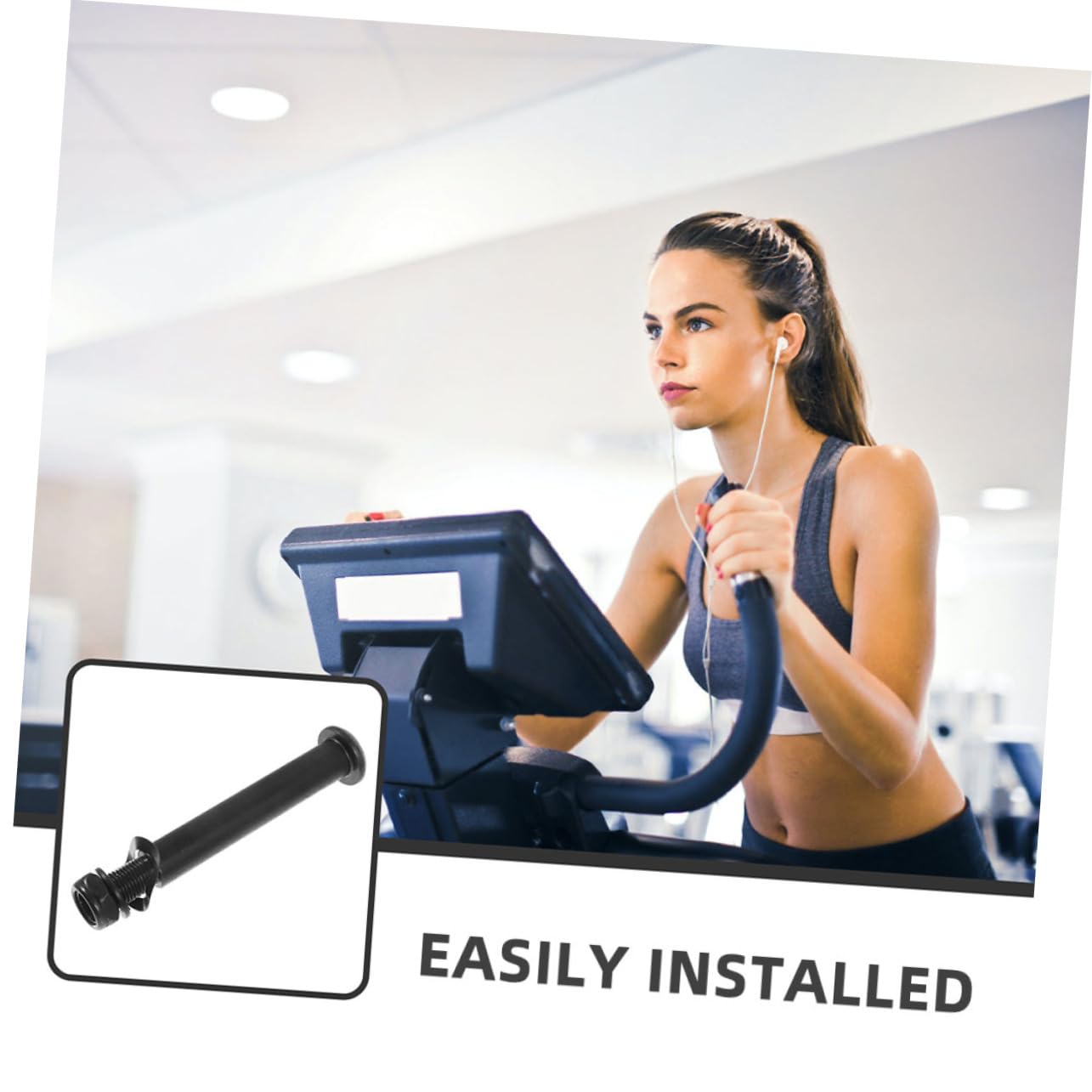 Happyyami Befestigungsschrauben mit Verbesserter für 2 Stück Ellipsentrainer aus Schwarzem Walzstahl Fitnessgeräte Zubehör und für Fan Bikes