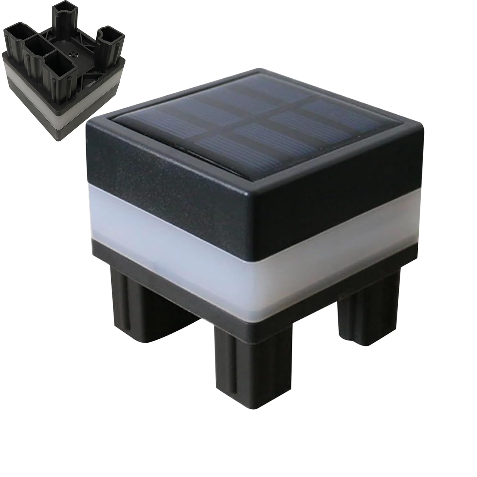 Luces solares de poste bicolor e impermeables para decoración de jardín y terrazas 8