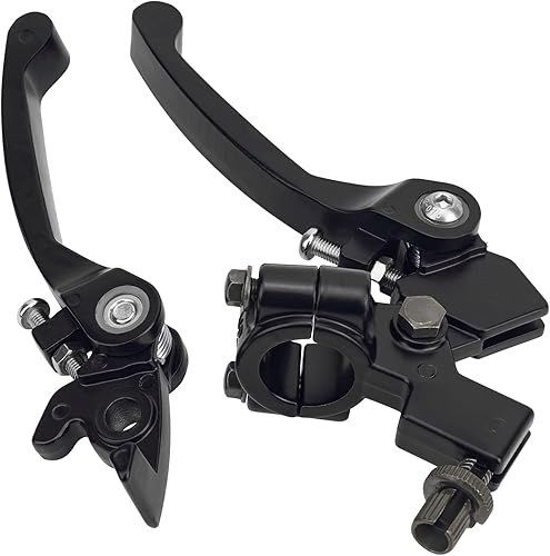 XuLong Palanca de freno de embrague cromada negra para manillar de 0.866 in 7/8 pulgadas 110 cc 125 cc 140 cc TTR 125 cc SSR Xmotos Apollo 125 Pit