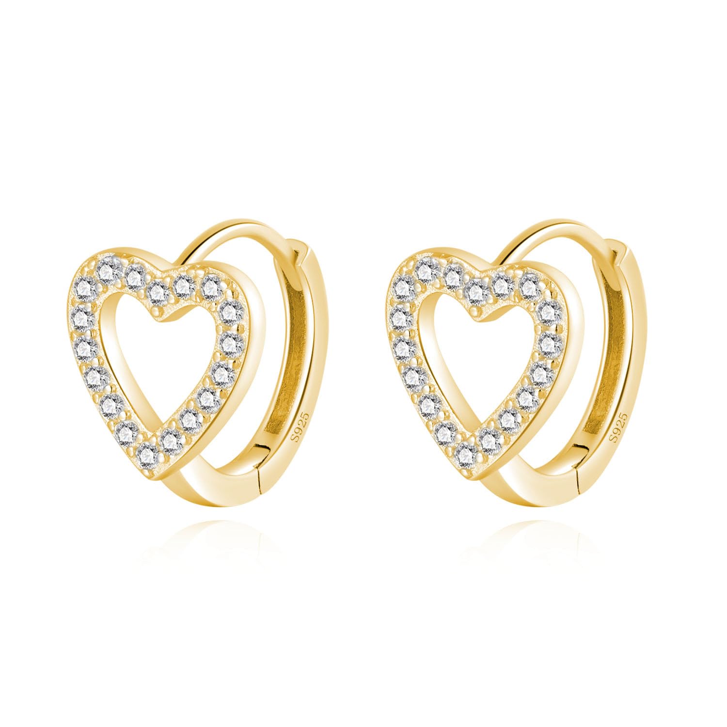 SLUYNZ Sterling Silber CZ Creolen Ohrringe Tropfen für Damen