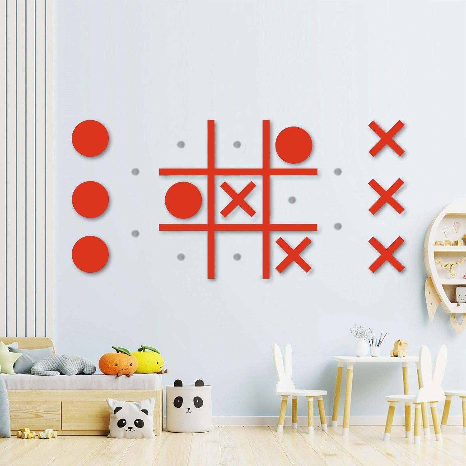 Magnetic Tic Tac Toe Wall-Mount Game,Game Room Decor,Boys Room Decor