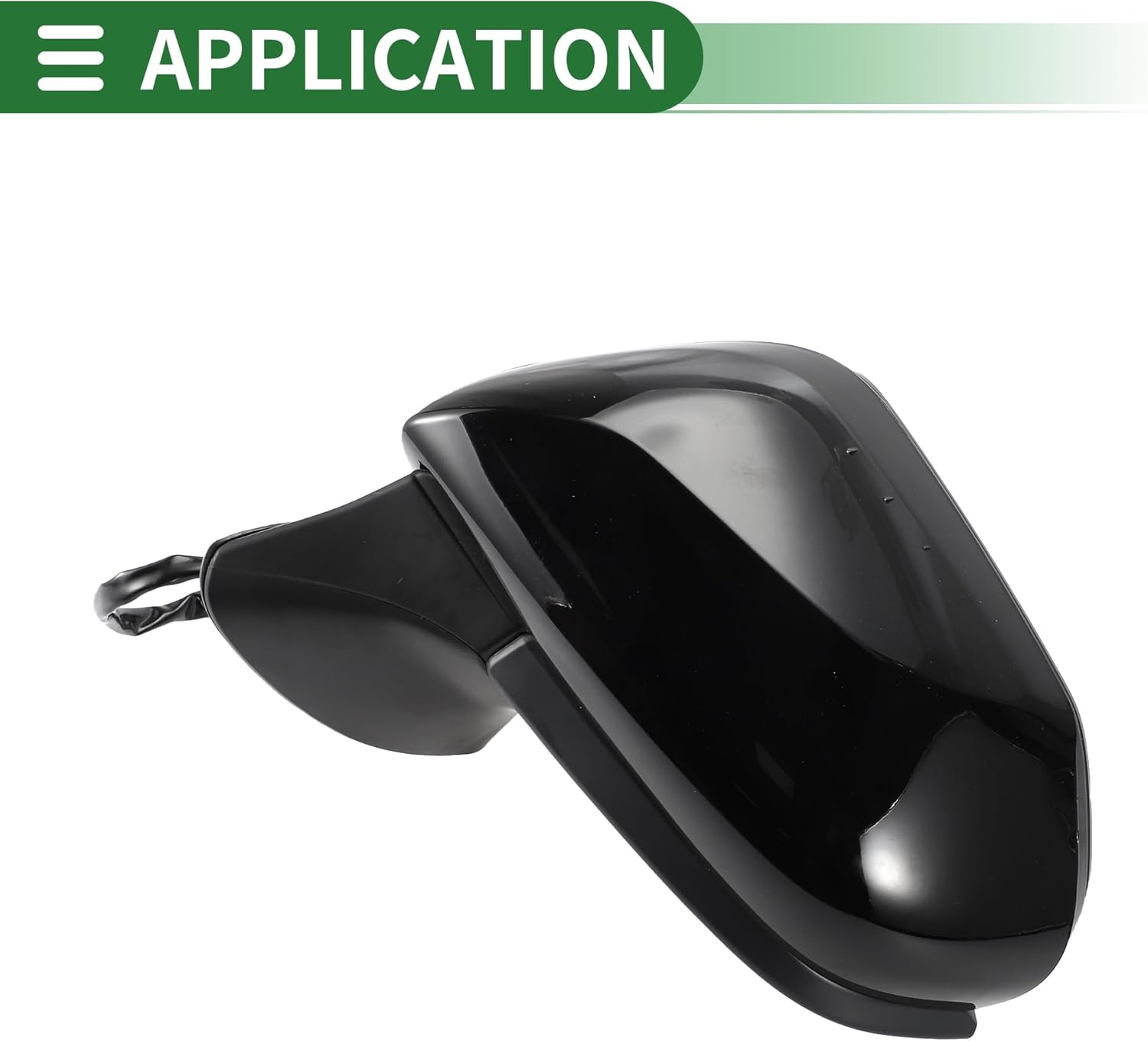 Motoforti 3Pins Left Driver Side Power Door Mirror Replacement Side Mirror Assembly for Toyota Camry 2018-2022 No.8794006800/8794033C20 Gloss Black