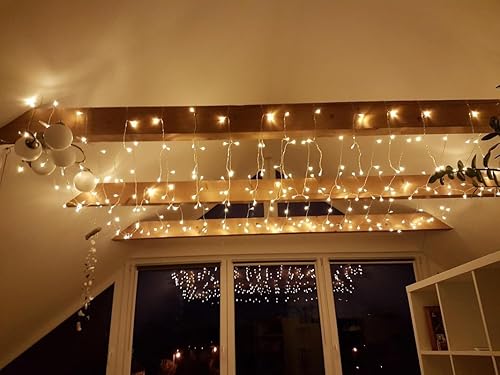 Miniatura 2 de LE 306 luces LED de cortina para pared de dormitorio tira de luces para colgar en la ventana luces de fondo para interiores y exteriores luces de