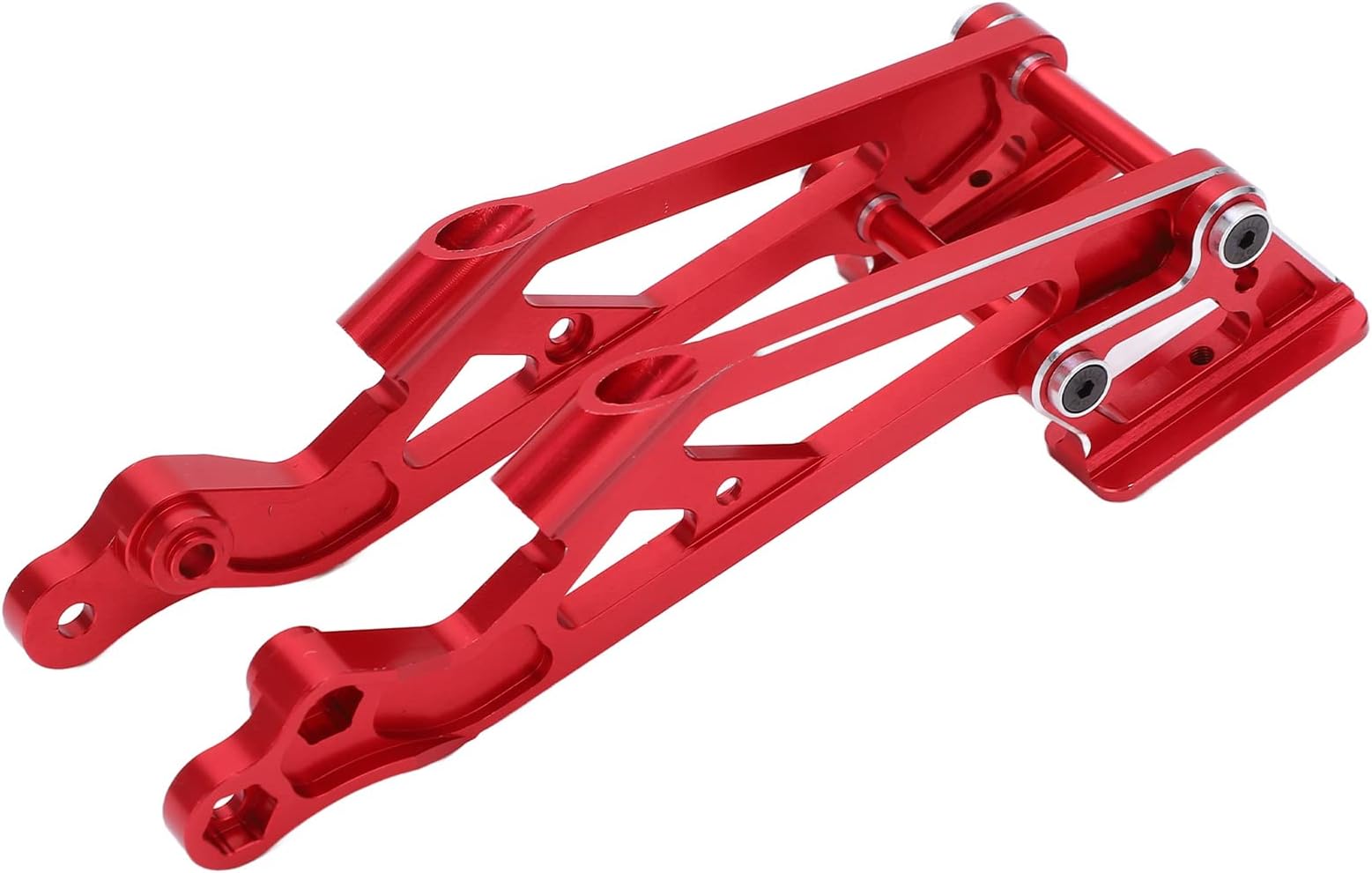 RC Wing Mount Set, RC Car Wing Mount Set Adjustable Metal Rear Wing Mount Set for Arrma 1/8 Remote Control Car Upgrade Accessories(red)