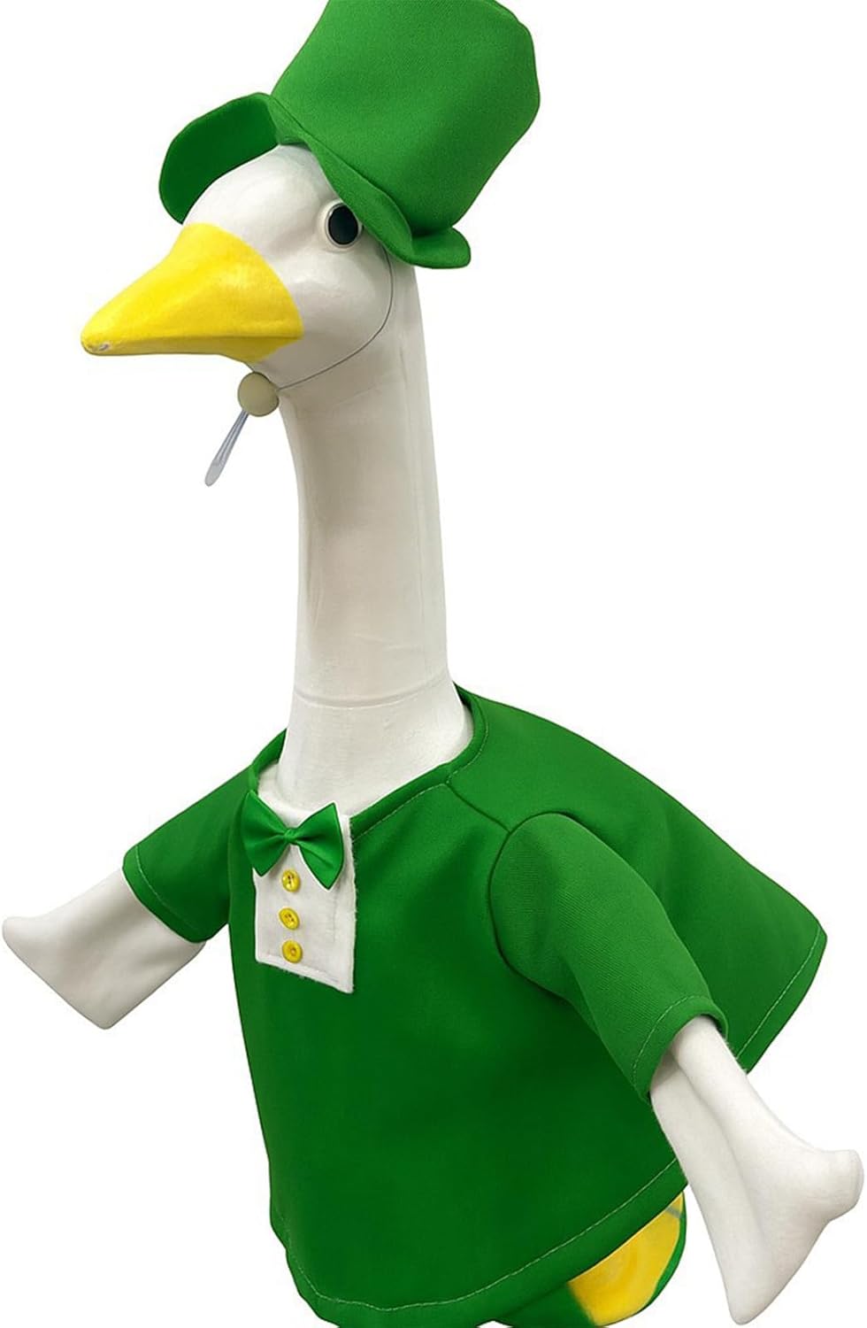 ordinarYone Patrick's Day 23 Inch Porch Geese Festival Clover Pattern Costume Set for Outdoor Holiday Decorations