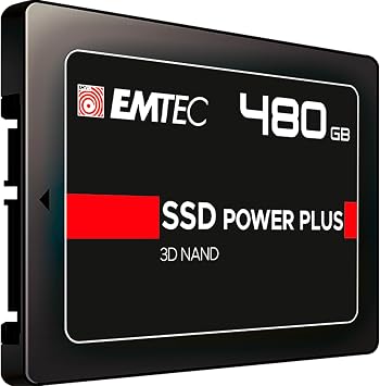 Emtec 480GB X150 Power Plus 3D NAND 2.5 SATA III Internal Solid State Drive SSD ECSSD480GX150
