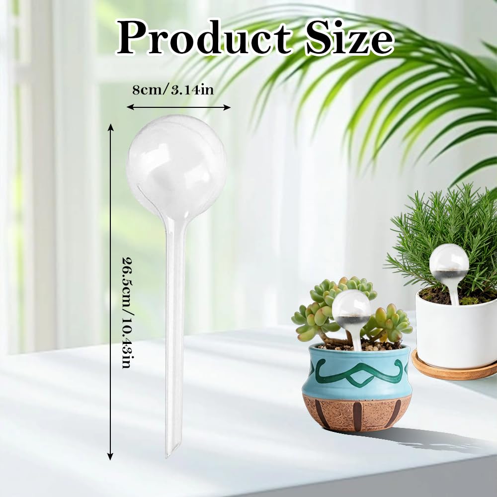 6Pcs Globos de Riego, 26.5x8cm Bolas de Riego Automáticas Equipos de Riego para Plantas Flores Bolas de Riego Automático Sistema para Plantas en Maceta