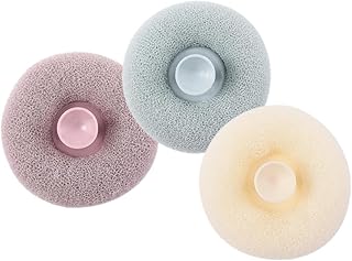 اسفنجة استحمام من انينا، لتدليك كرات الاستحمام والمنتجعات الصحية، الوان متنوعة لا تسبب الحساسية (قطعة واحدة)