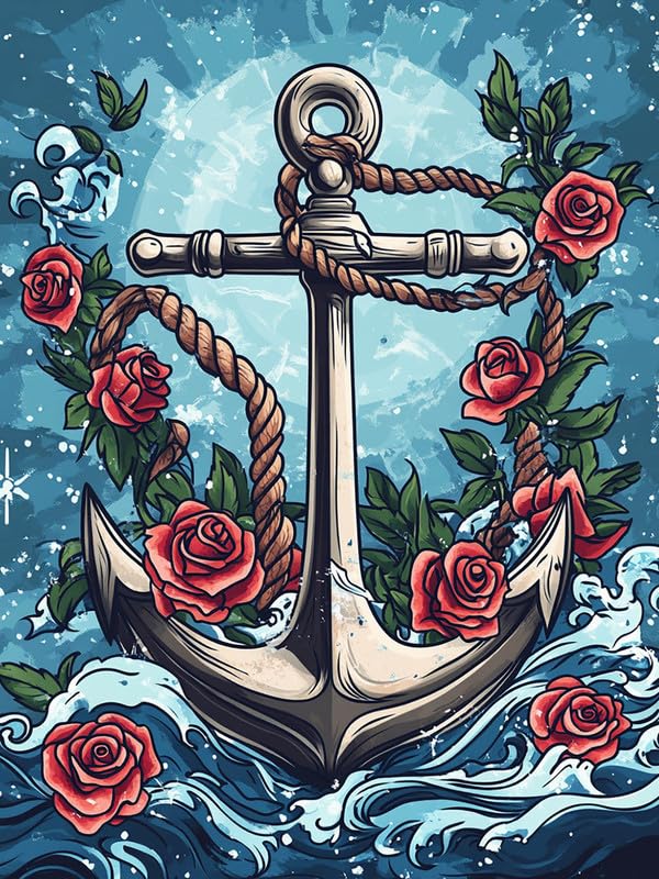 Bimkole5D Diamond Art Kits for Adults Rose, Full Drill DIY Rhinestone Embroidery Set Paint with Diamonds Art Flowers by Number Kits Cross Stitch Home Wall Craft Decor 12x16 Inch