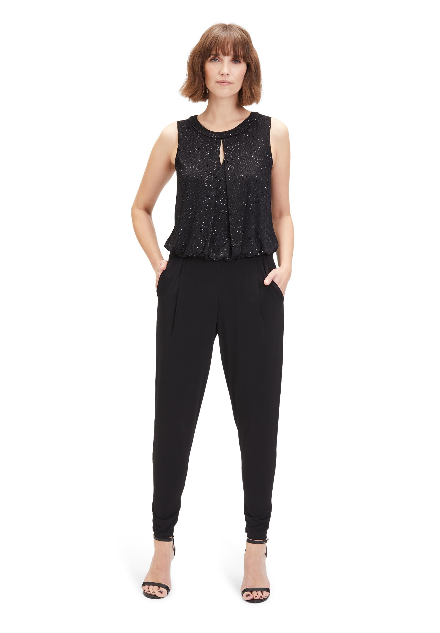 Vera Mont Damen Jumpsuit im Glitzer-Look