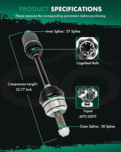 Miniatura 297 de SCITOO Eje CV Conjunto de eje delante izquierda derecha para Honda Odyssey 3.5L,para Honda Ridgeline 3.5L 2005-2014 60-1009