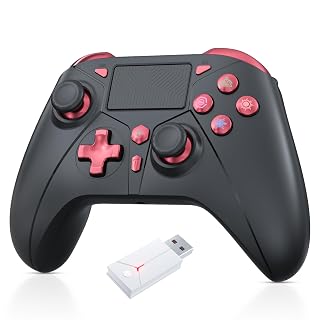 Gamrombo Wireless Controller for PS5/PS5 Pro/PS5 Slim with 2.4G Adapter, Compatible with PS4/Switch/Windows, Dual Vibration/Macro/Turbo Function, 3.5mm Audio Jack, Need Update The Software to Pair with the PS5 - Amazon product rated Grade A