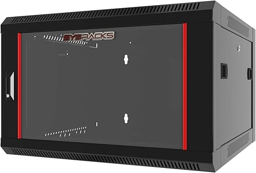 Miniatura 4 de Sysracks - Gabinete de datos de red - Montaje en rack 9U - Rack de TI de montaje en pared - Bloqueo - Rack de servidores - Rack de datos de 24