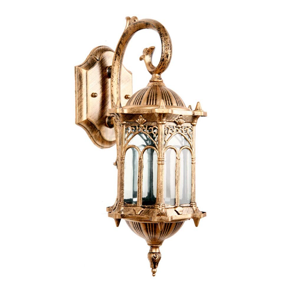 E27 Lampe Mural Extérieur Applique Murale, Rustique Applique Extérieure Luminaire Style Classique en Métal Abat-Jour en Verre pour Jardin Terrasse IP55 Eclairage extérieur pour Cour & Jardin
