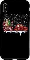 Vista 7 de Funda para iPhone 15 Pit Bull Dog Christmas Red Plaid Truck Santa Christmas Tree