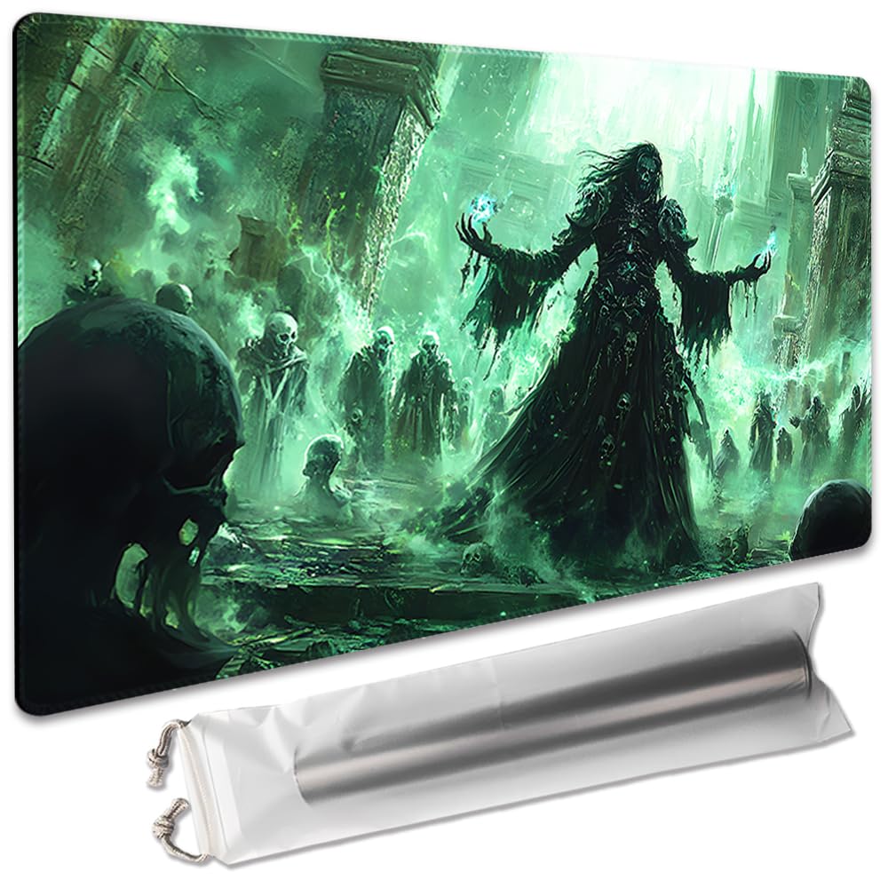 Board Game 14x24in MTG Playmat Compatible for OCG CCG RPG TCG Playmats (Legion of The Undead)