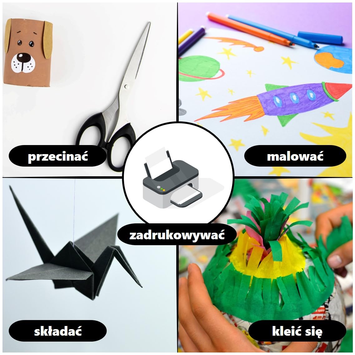 perfect ideaz 50 arkuszy kartonu fotograficznego A2, karton DIY, barwiony w masie, w 10 różnych kolorach, gramatura 300 g/m², arkusze o wysokiej jakości