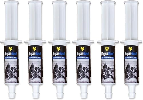 MagnaGard Eagle Equine - Pasta calmante de prerendimiento para caballos, soporte gástrico totalmente natural (paquete de 6)