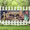 250th Anniversary Banner 120x20 Inches, 1776-2026 USA Semiquincentennial Decorations, American Flag Text Design "250 Years of Freedom" Patriotic Banner, 4th of July Outdoor Indoor Party Supplies for Yard Garden Porch Fence #1