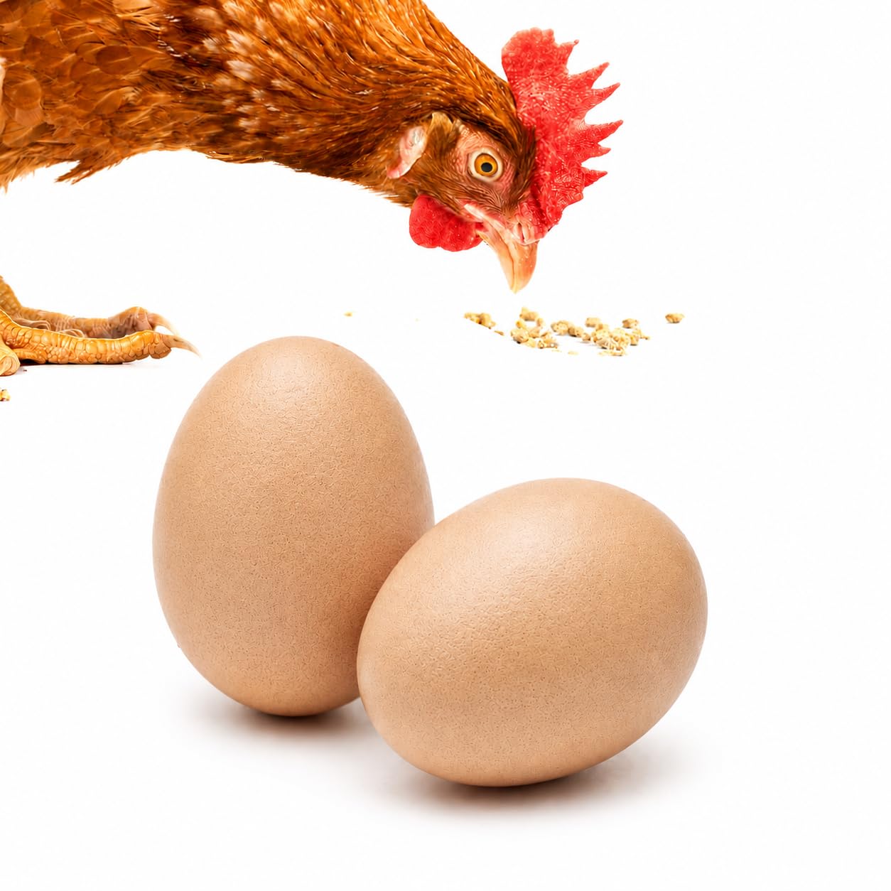 SunGrow Huevos De Gallina De Madera, Que Fomentan La Puesta De Huevos, Hechos con Madera Duradera