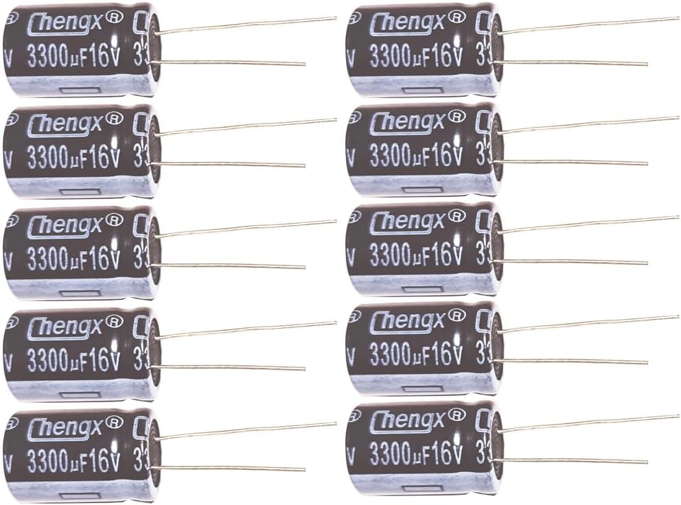 3300uF 16V 13X20 +/-20% -40 to +105°C 10PCS Aluminum Electrolytic Capacitors,3300 MFD