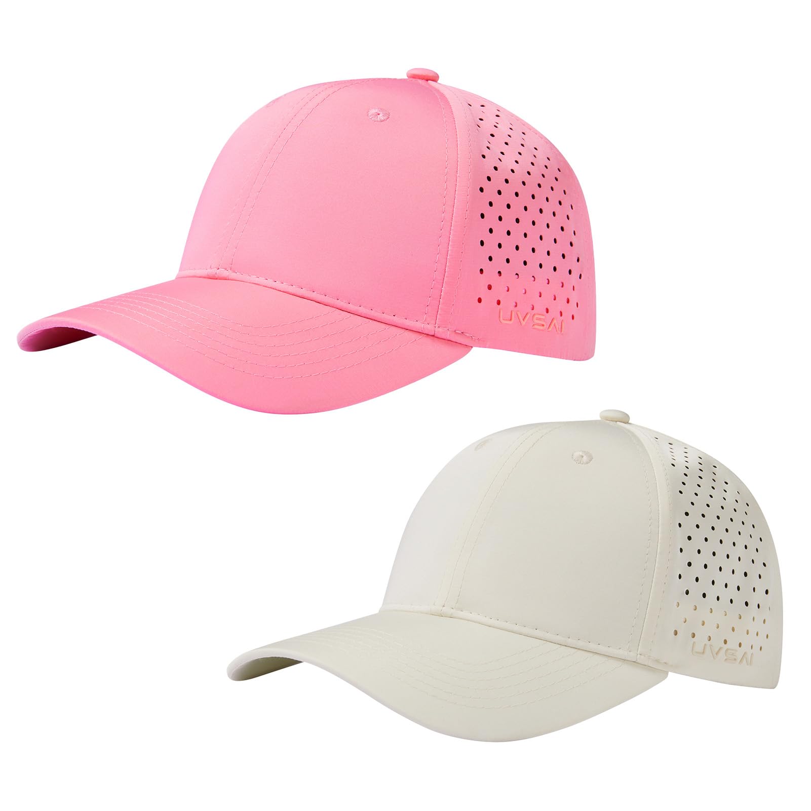 Paquete de 2 gorras de béisbol resistentes al agua UPF 50+, ligeras, transpirables, para golf, correr, senderismo, para hombres y mujeres