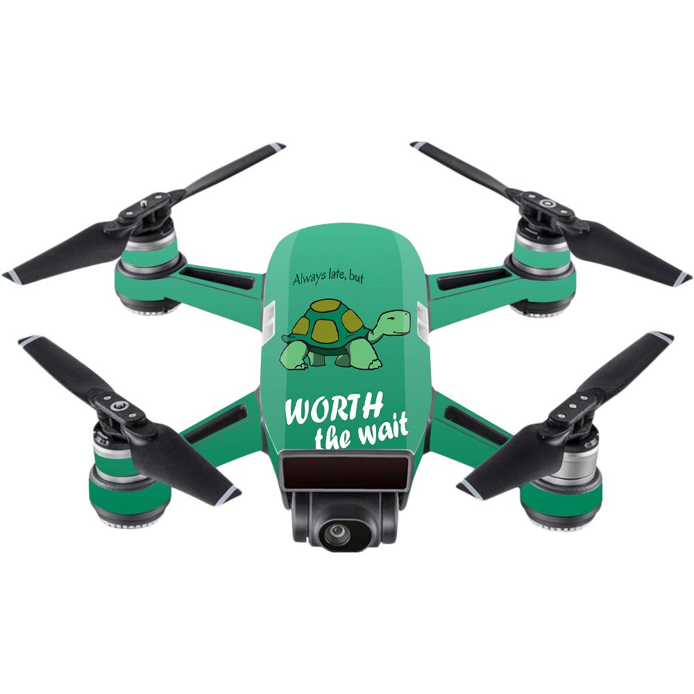 MightySkins Skin Compatible with DJI Spark Mini – Late Turtle | Protective, Durable, and Unique Vinyl Decal wrap Cover | Easy to Apply, Remove, and Change Styles | Made in The USA