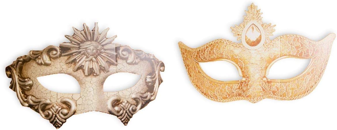 Anderson's Mysterious Masquerade Hanging Masks Kit, Set of Two Cardboard Masks