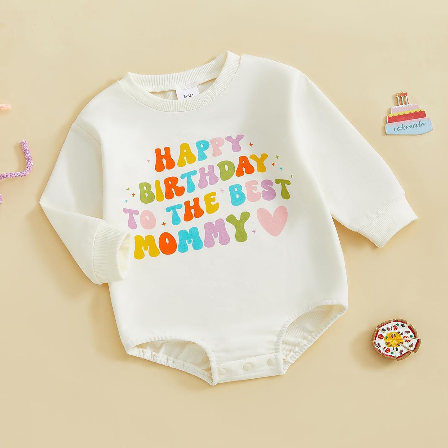 YOKJZJD Newborn Baby Girl Boy Happy Birthday To The Best Daddy Mommy Bubble Romper Sweatshirt Bodysuit T-Shirt Fall Outfits - Image 6
