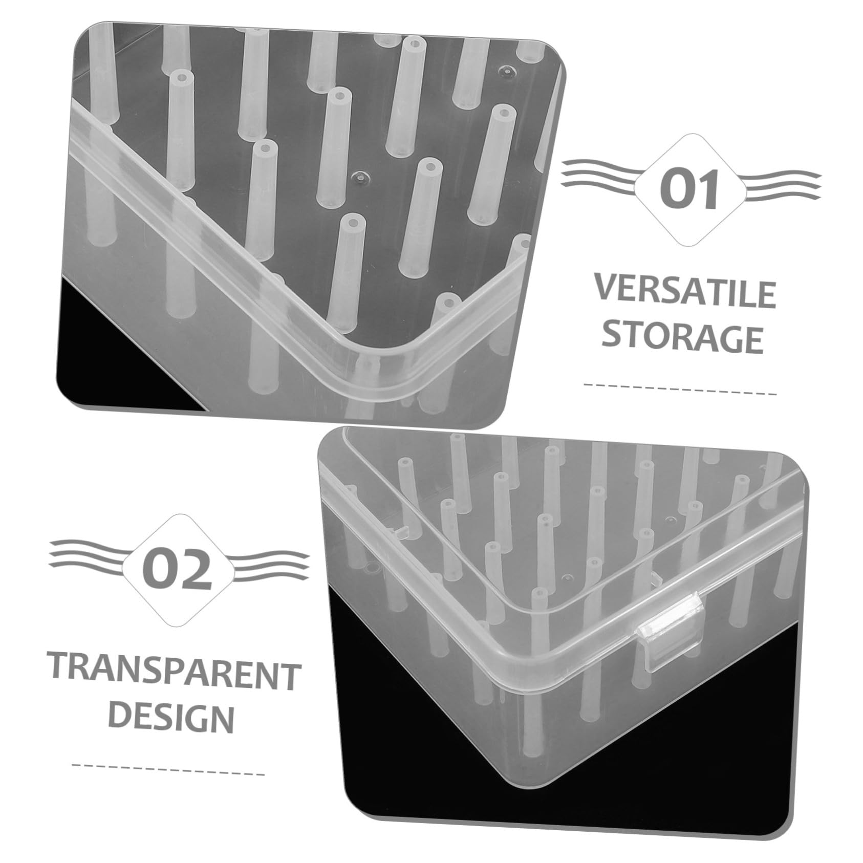 3 Piezas Caja Organizadora para Hilos de Coser Unidades Almacenamiento Multifuncional Transparente con Capacidad para Carretes Organizador para Bordado y Manualidades Diy
